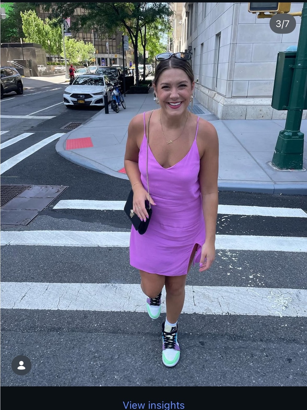 Olivaceous Lilac Spaghetti-Strap Mini Dress